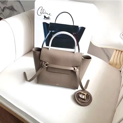 [CELINE]셀린느 벨트백 나노 20cm 그레이