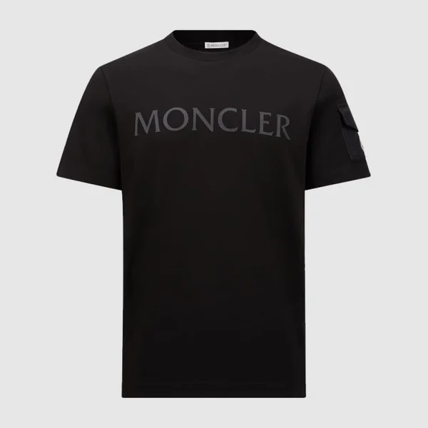 몽클레어 라미네이트 로고 코튼 티셔츠