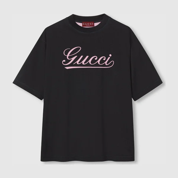 구찌 시그니처 Gucci 로고 프린트 코튼 티셔츠 798769