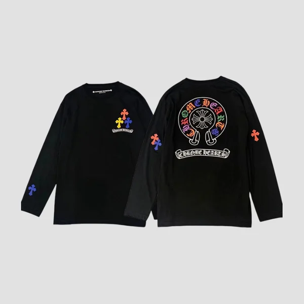 크롬하츠 컬러 로고 롱 슬리브 티셔츠 (2color)