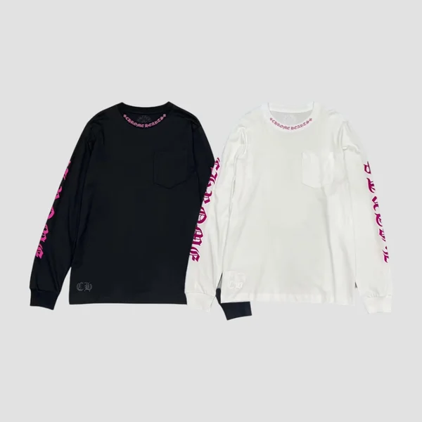 크롬하츠 넥 로고 롱 슬리브 티셔츠 (2color)