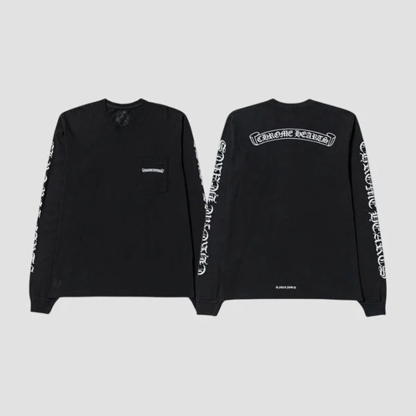 크롬하츠 스크롤 로고 롱 슬리브 티셔츠 (2color)