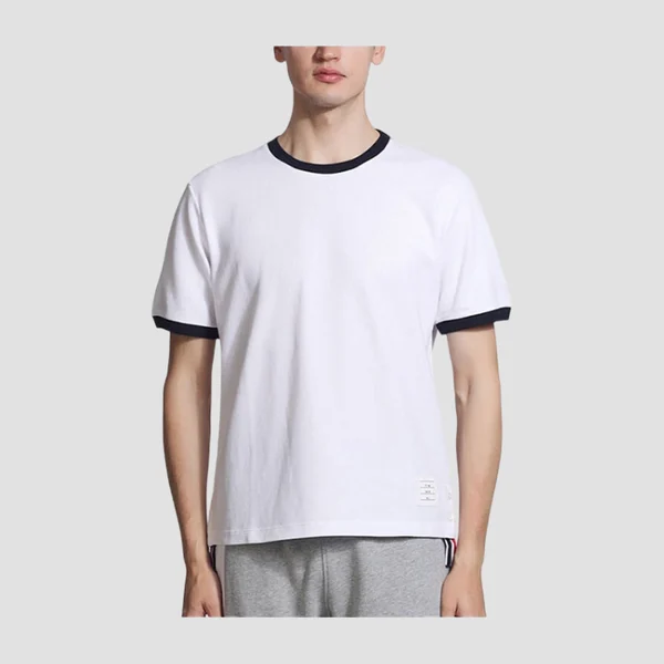 톰브라운 클래식 포플린 링거 티셔츠 3COLOR (WHITE) (BLACK) (GRAY)