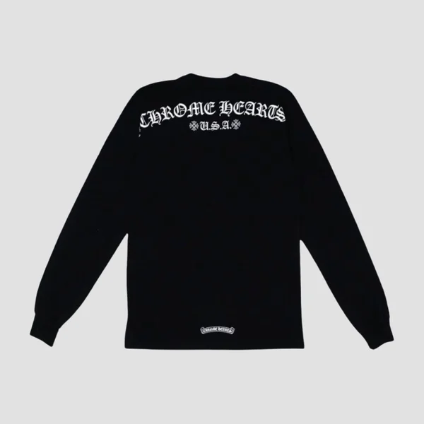 크롬하츠 스크립트 레터 로고 롱 슬리브 티셔츠 2Color