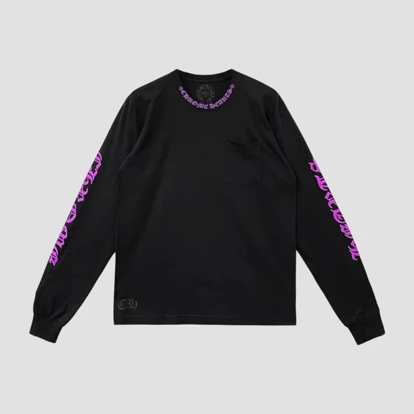 크롬하츠 넥 스크롤 롱 슬리브 티셔츠 2Color
