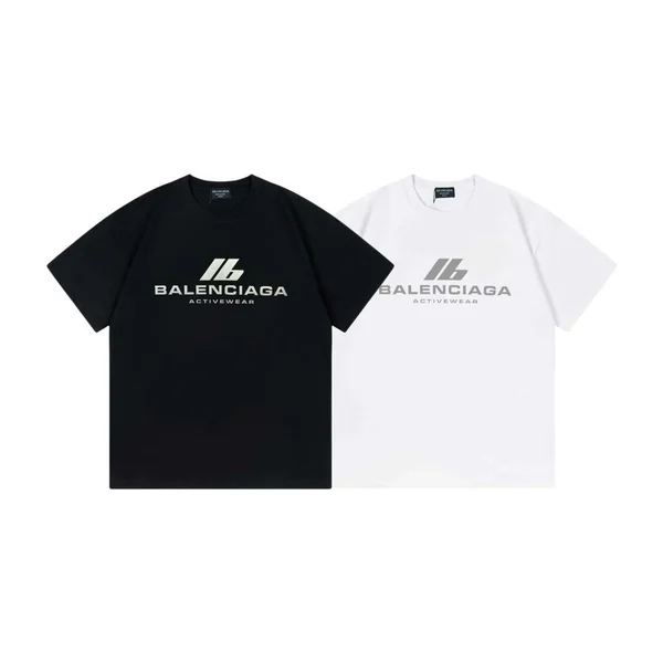 발렌시아가 액티브웨어 미디엄 핏 반팔 티셔츠 2Color