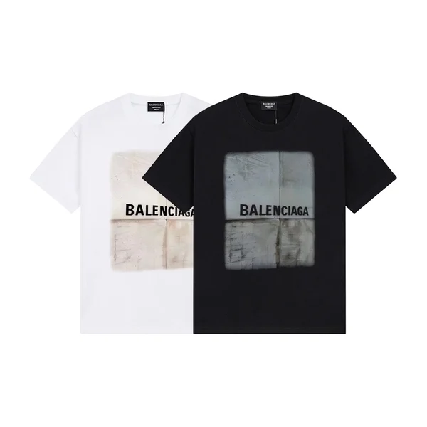 발렌시아가 블럭로고 반팔 티셔츠 2Color