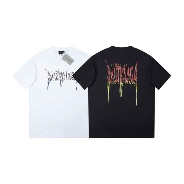 발렌시아가 메탈 로고 반팔 티셔츠 2Color