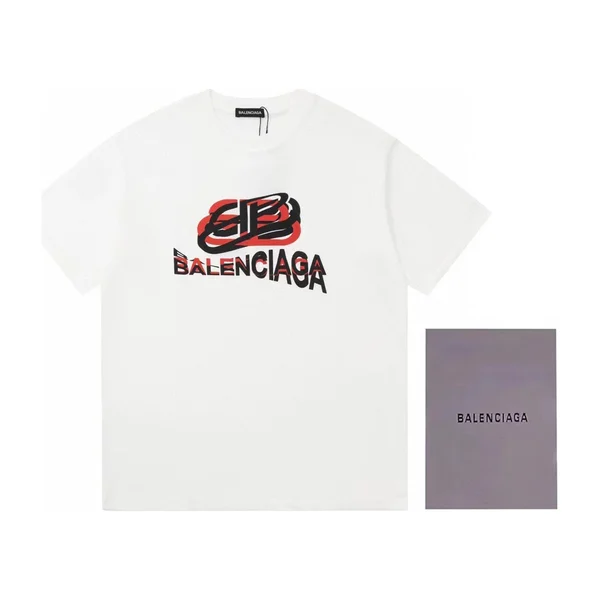 발렌시아가 더블 B 그래픽 코튼 반팔 티셔츠 2Color