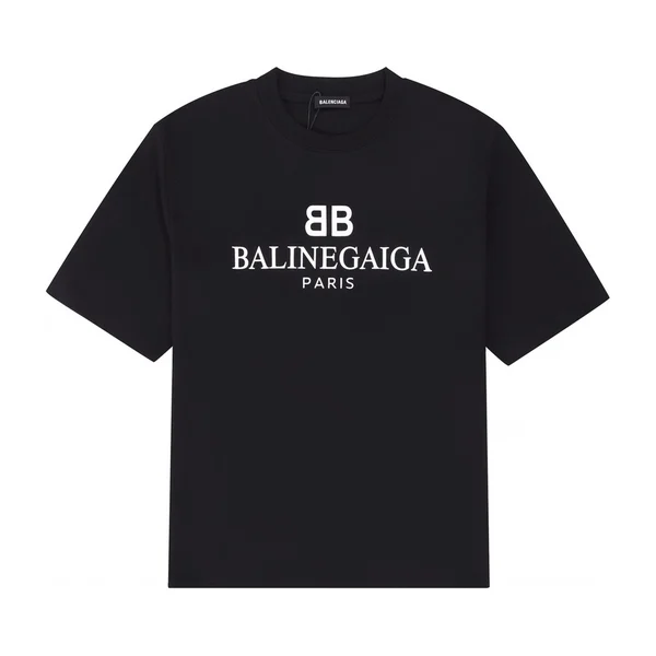 발렌시아가 BB 파리 로고 반팔 티셔츠