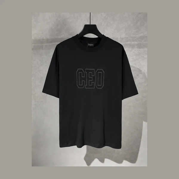 발렌시아가 CEO 로고 반팔 티셔츠 2Color
