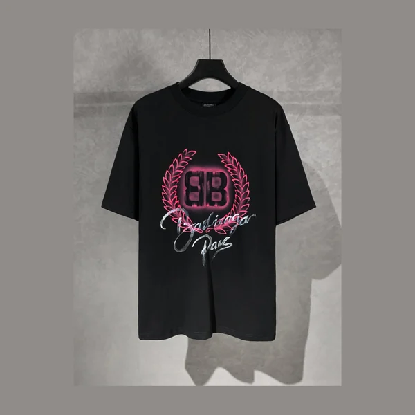 발렌시아가 BB 백 로고 반팔 티셔츠 2Color