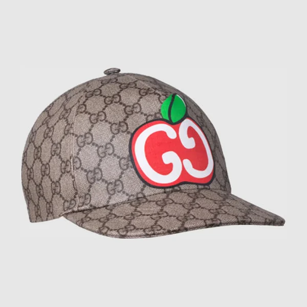 구찌 애플 프린트 GG 벨크로 스트랩 캡 628446