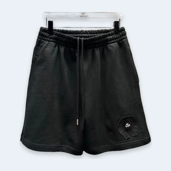 크롬하츠 25SS 산스크리트 자수 홀스슈 쇼츠 블랙