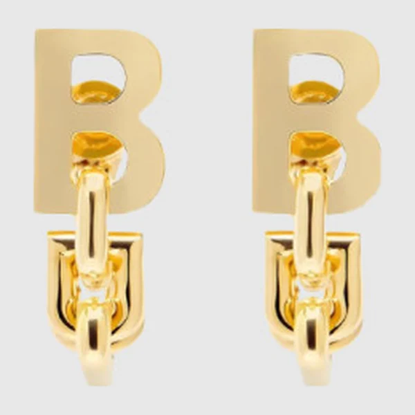 발렌시아가 B 체인 후프 귀걸이 748176