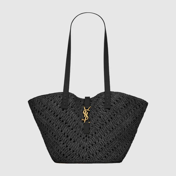 생로랑 PANIER 모노그램 라피아 토트백 751240