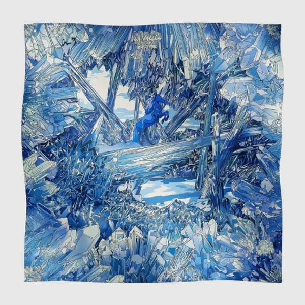 에르메스 La Vallee de Cristal 스카프 90