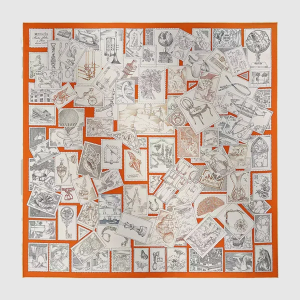 에르메스 Le Philateliste du Faubourg 스카프 90