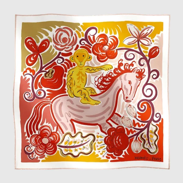 에르메스 Le Cheval de Kazumi 스카프 90