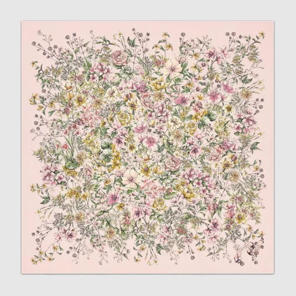디올 D-Floral 90 스퀘어 스카프 35FCO