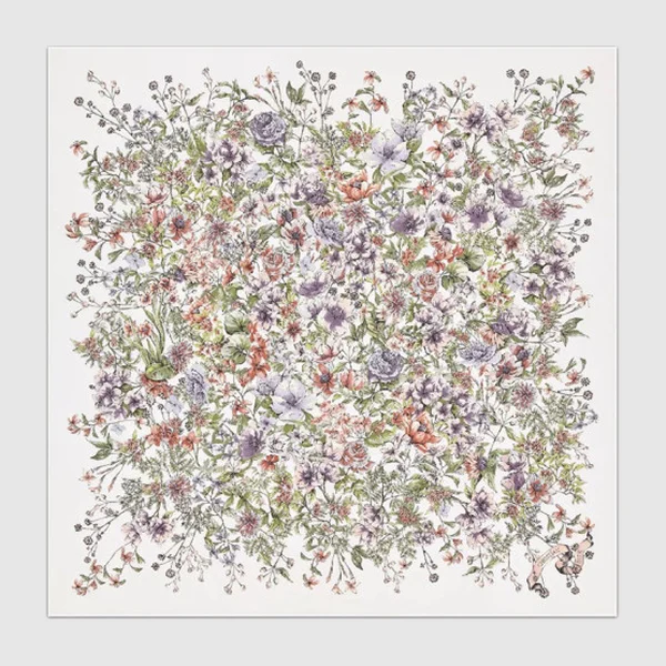 디올 D-Floral 90 스퀘어 스카프 35FCO