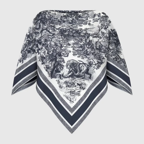 디올 Toile de Jouy Sauvage Dior 실크 탑 44JOU