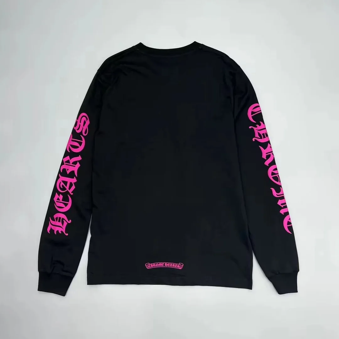 크롬하츠 넥 로고 롱 슬리브 티셔츠 (2color)