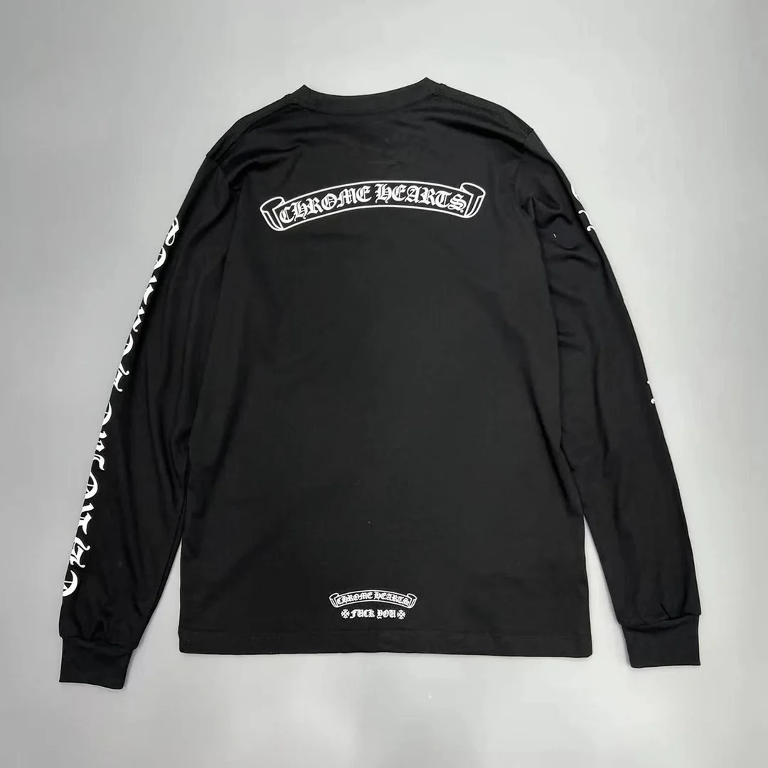크롬하츠 스크롤 로고 롱 슬리브 티셔츠 (2color)