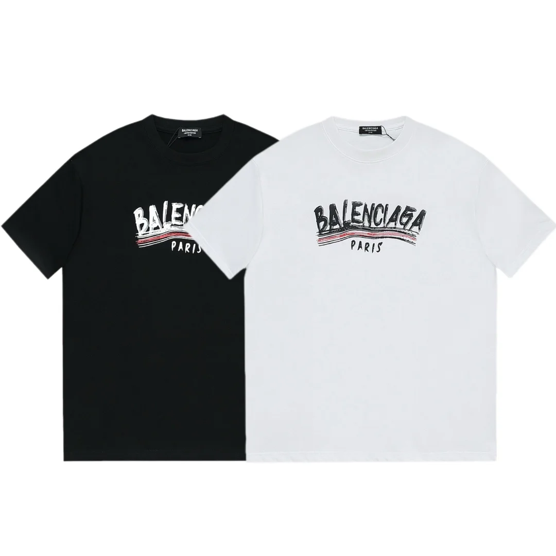 발렌시아가 허싱 빈티지 웨이브 반팔 티셔츠 2Color