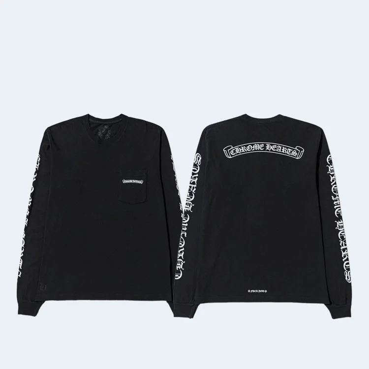 크롬하츠 스크롤 로고 롱 슬리브 티셔츠 (2color)
