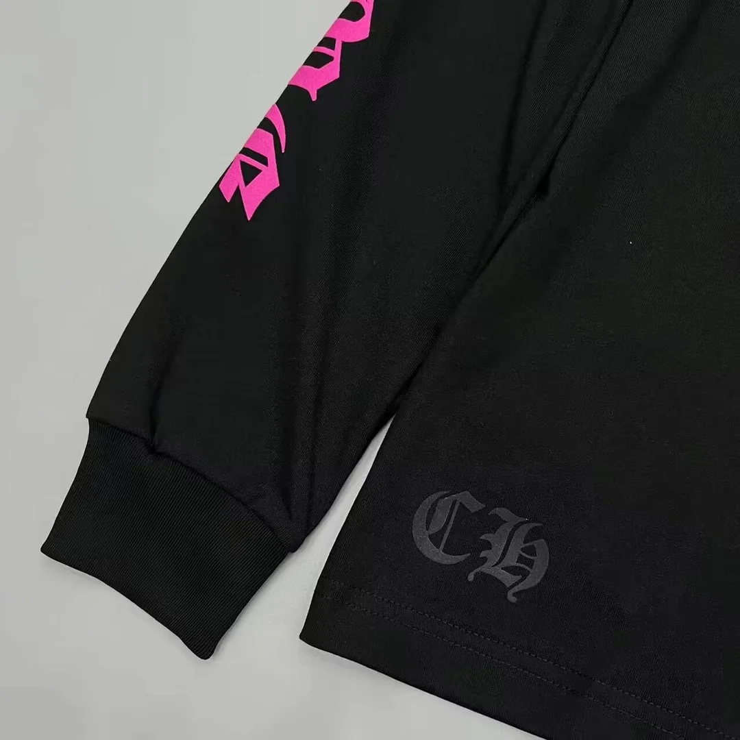 크롬하츠 넥 로고 롱 슬리브 티셔츠 (2color)