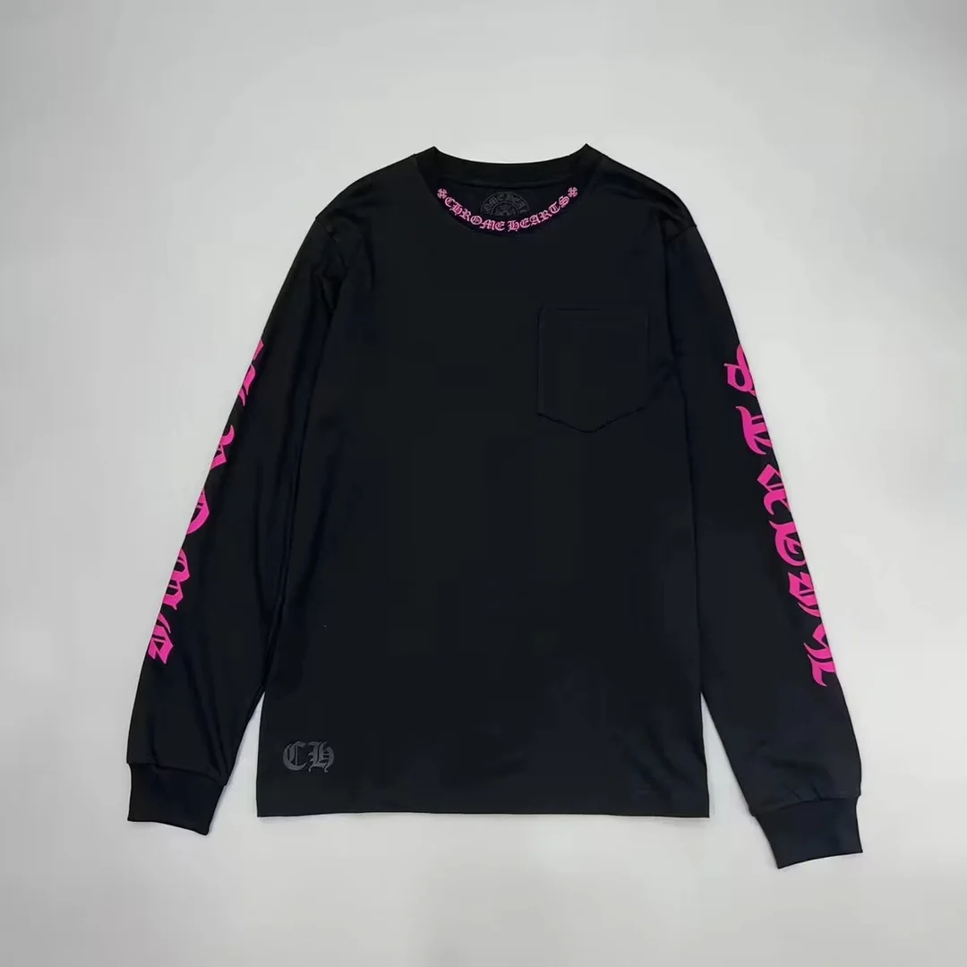 크롬하츠 넥 로고 롱 슬리브 티셔츠 (2color)