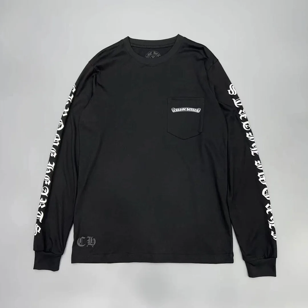 크롬하츠 스크롤 로고 롱 슬리브 티셔츠 (2color)