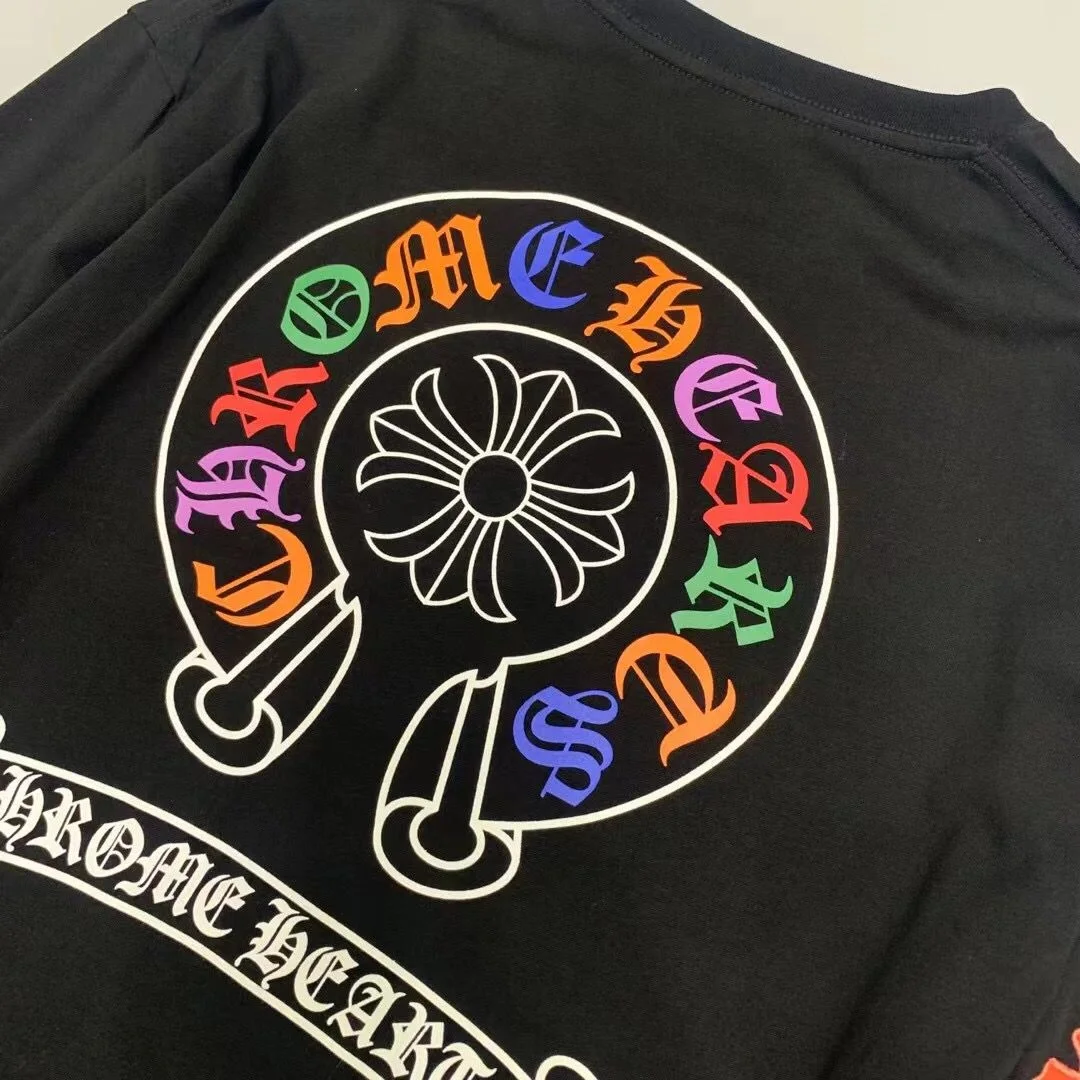 크롬하츠 컬러 로고 롱 슬리브 티셔츠 (2color)