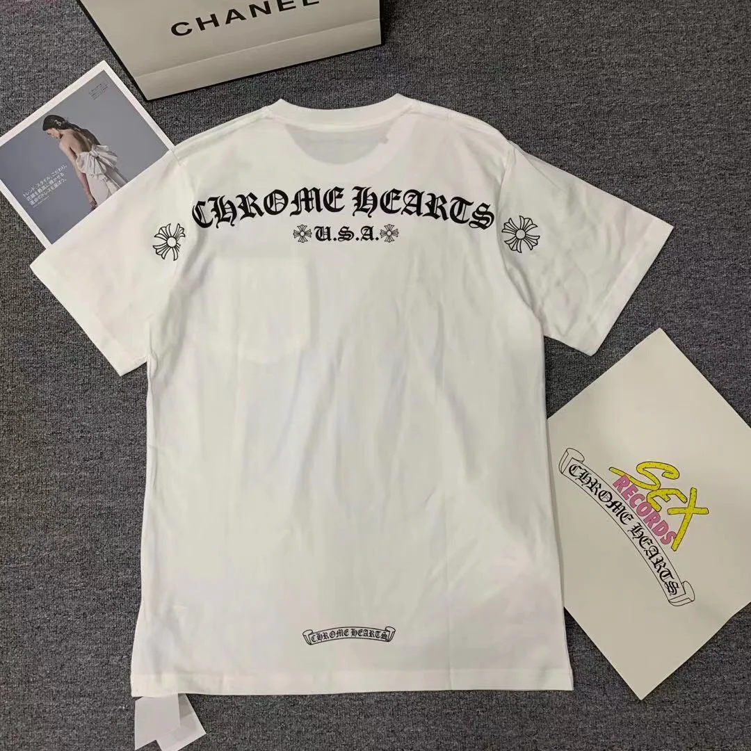 크롬하츠 스크립트 레터 로고 티셔츠 2Color