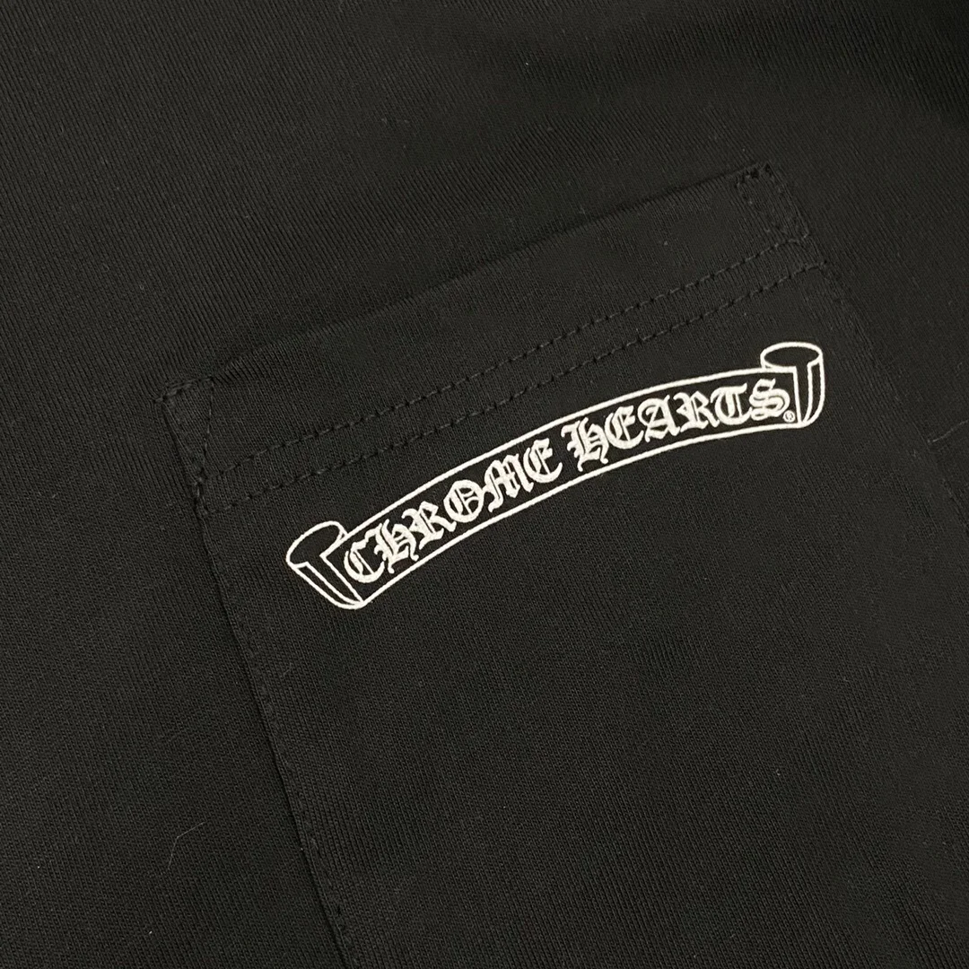 크롬하츠 스크립트 레터 로고 롱 슬리브 티셔츠 2Color