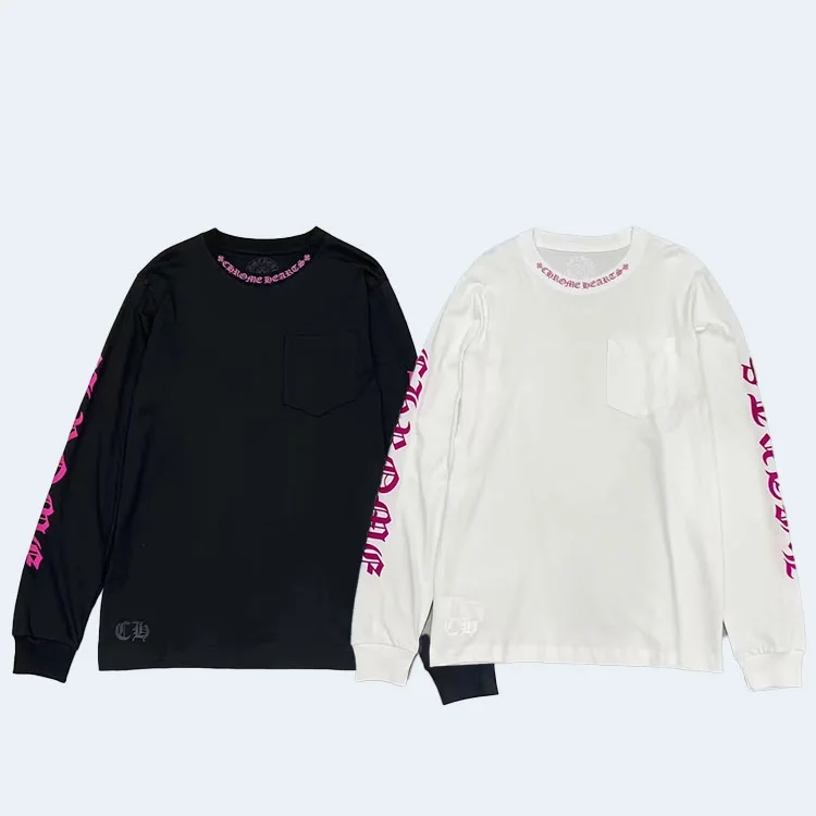크롬하츠 넥 로고 롱 슬리브 티셔츠 (2color)