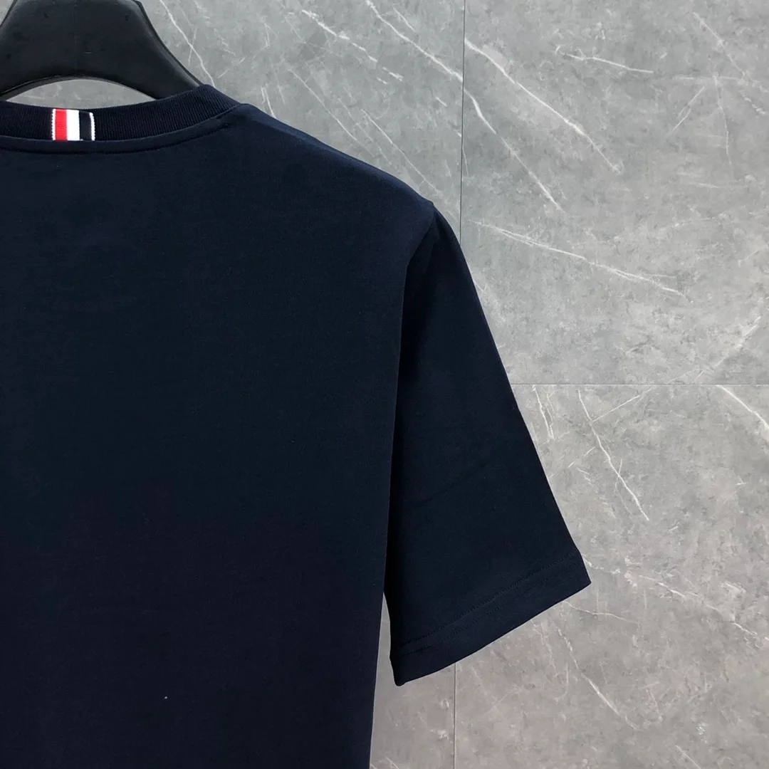 톰브라운 썸머 자수 라운드넥 티셔츠 2COLOR (NAVY) (GRAY)