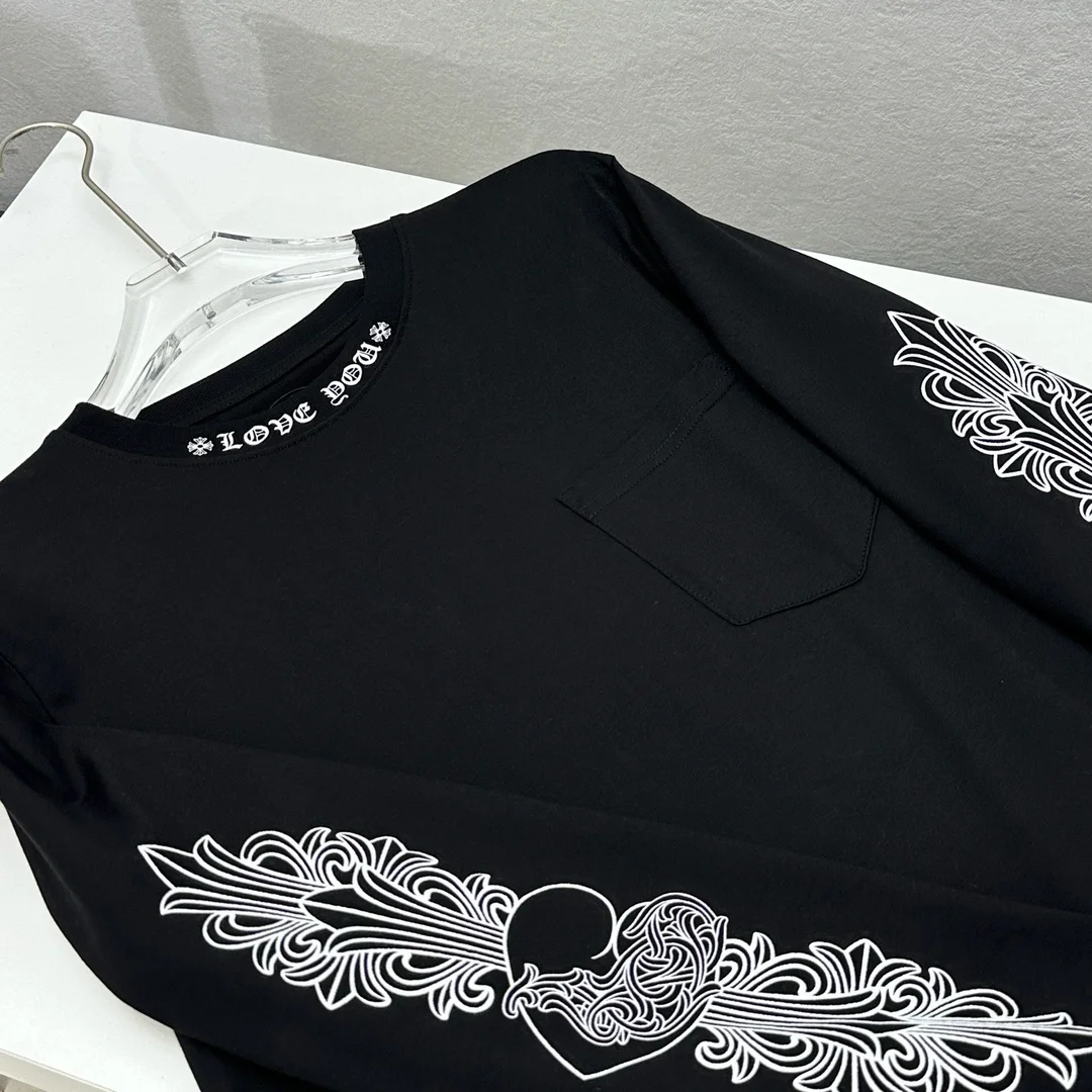 크롬하츠 러브 유 넥 라인 롱슬리브