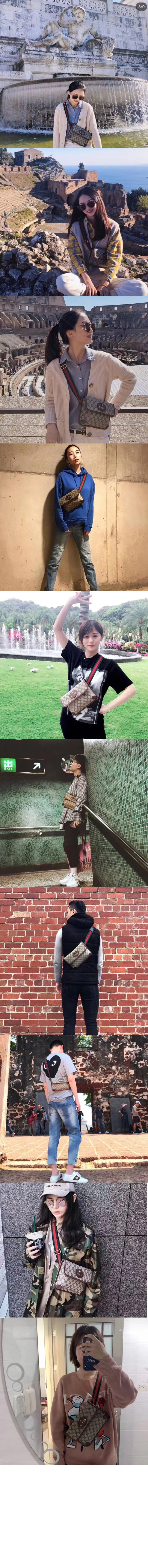 구찌 네오빈티지 GG 수프림 벨트백 493930