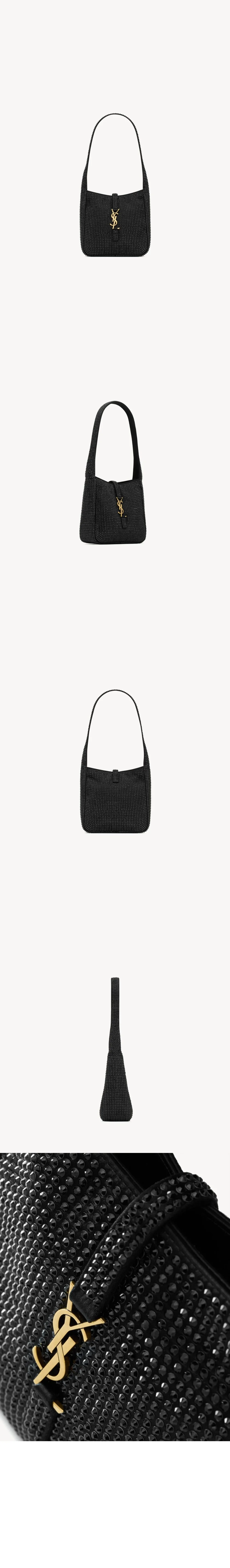 생로랑 실크 새틴과 크리스탈 소재의 유연한 LE 5 A 7 베이비백 809464