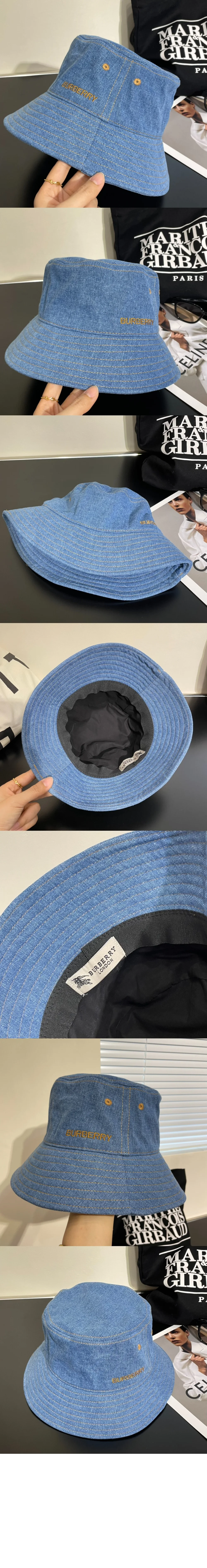 버버리 데님 버킷햇 80708191