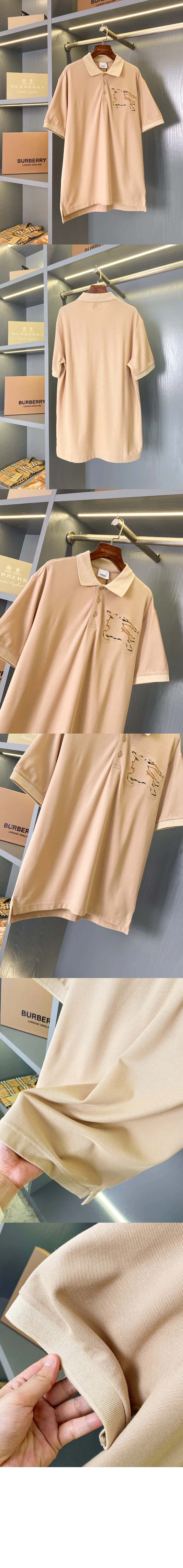 버버리 프린팅 코튼 폴로티셔츠 80706821