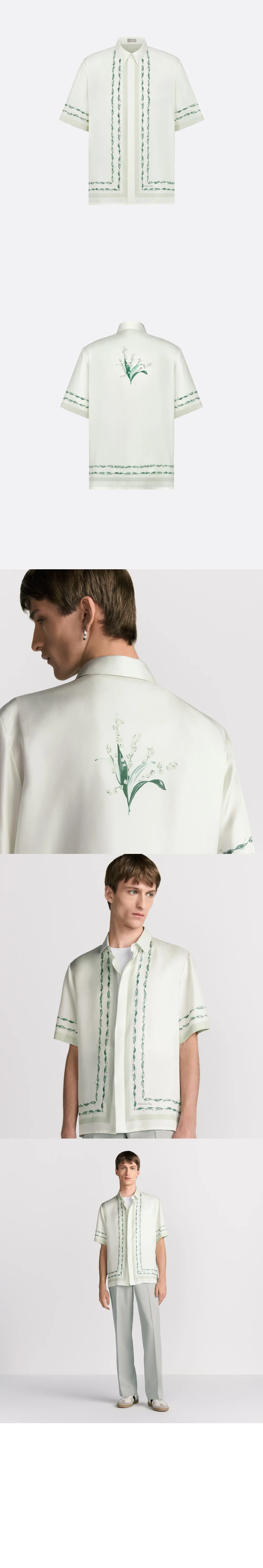 디올 Christian Dior Couture 은방울꽃 반소매 셔츠 493C5