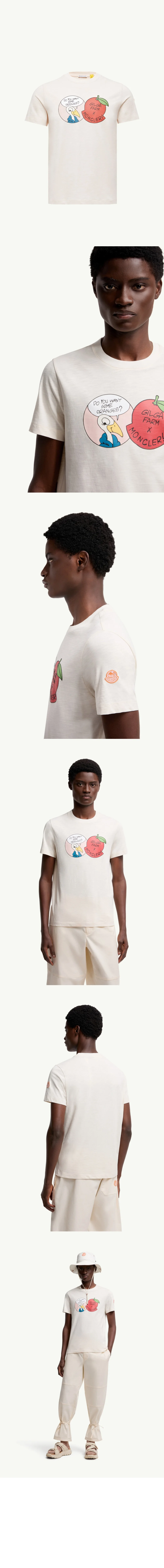 몽클레어 Moncler x Gilga Farm by Donald Glover 코튼 티셔츠