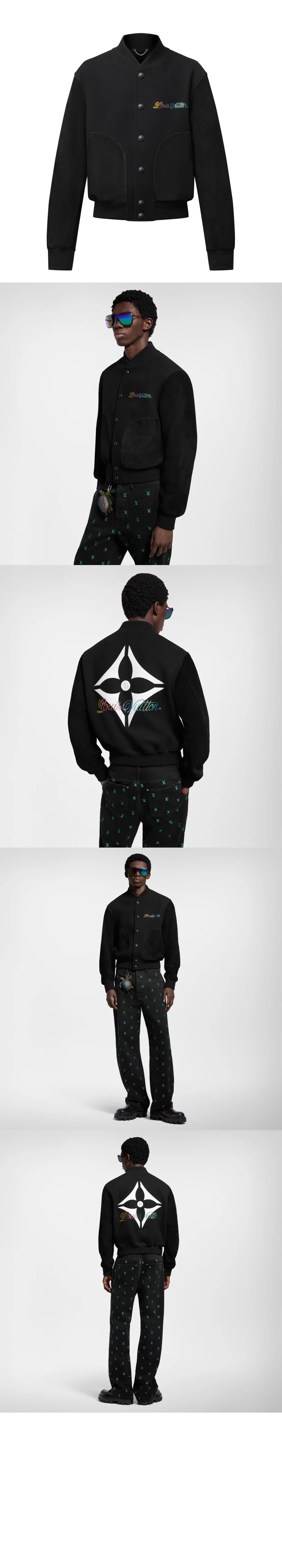 루이비통 레더 믹스 바시티 블루종 1AGTJ5