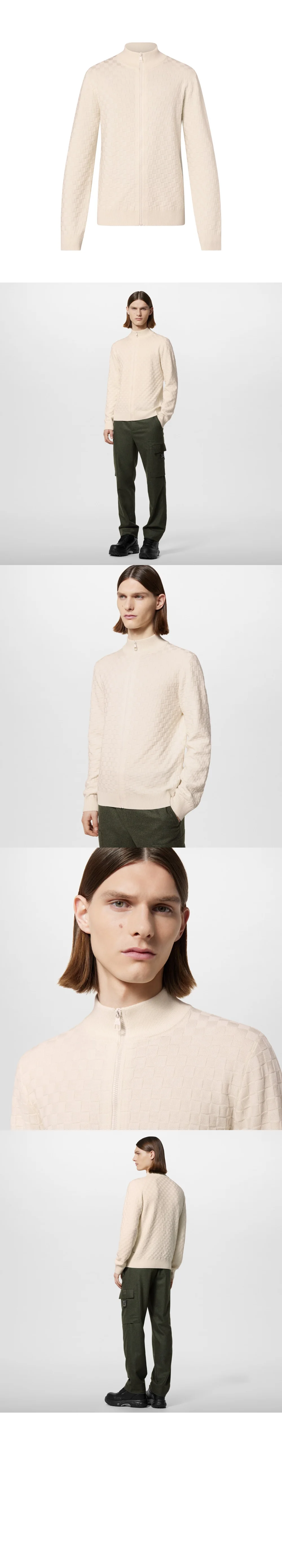 루이비통 다미에 울 집스루 가디건 1AF520