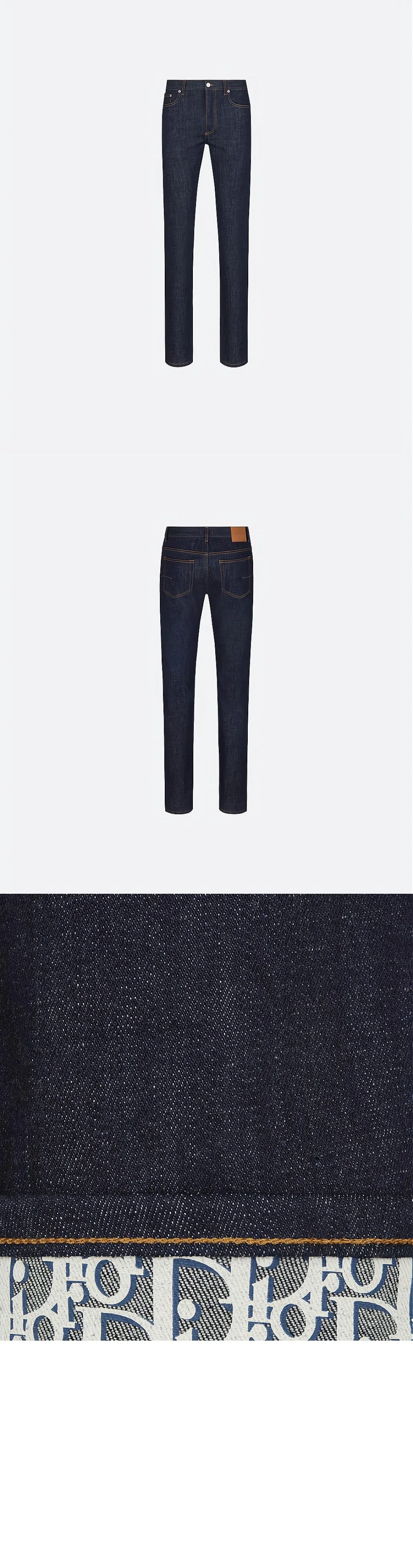디올 오블리크 롱 슬림 진 코튼 데님 로우 193DS