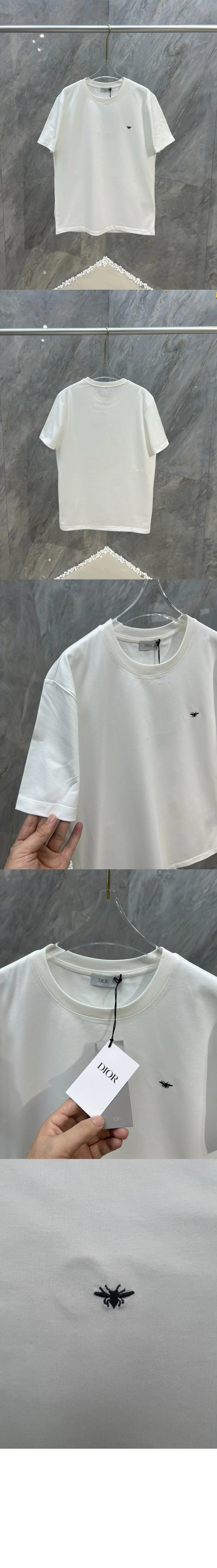 디올 꿀벌 자수 티셔츠 733J6