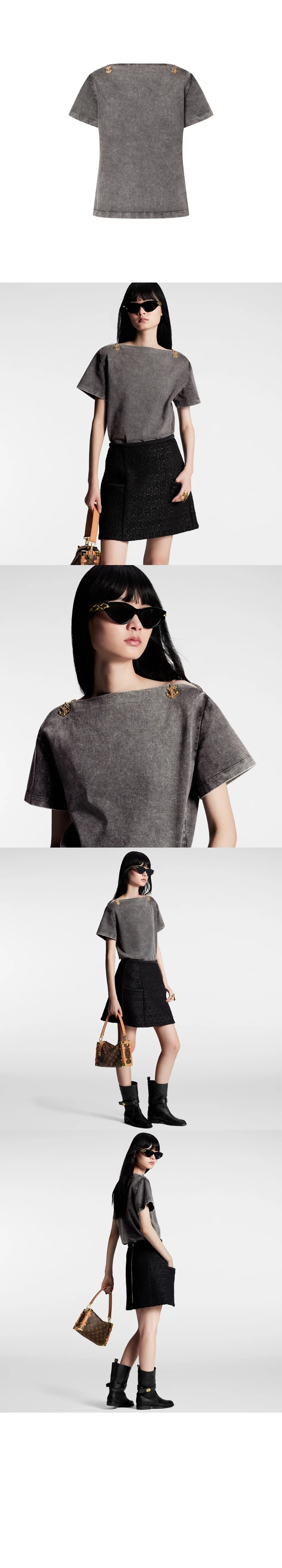 루이비통 바토 넥 티셔츠 1AFFDU
